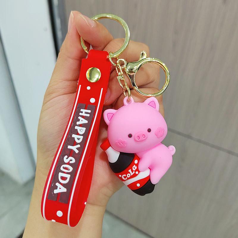 Rabbit Adorable Cartoon Animal Bubble Water Keychain Cute Silicone Accessory