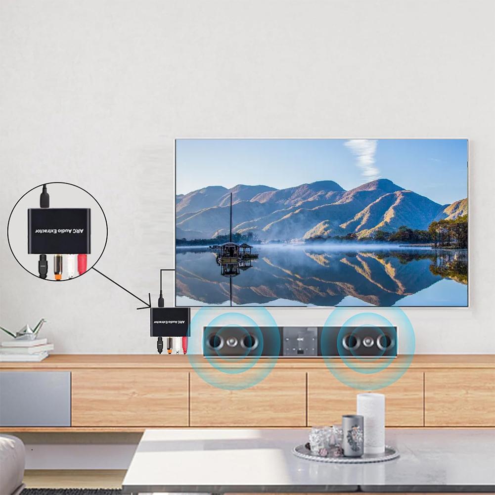 ARC Return Channel Converter ARC To SPDIF Coaxial L/R Stereo 3.5mm Jack Audio Converter for HDTV Speaker Amplifier