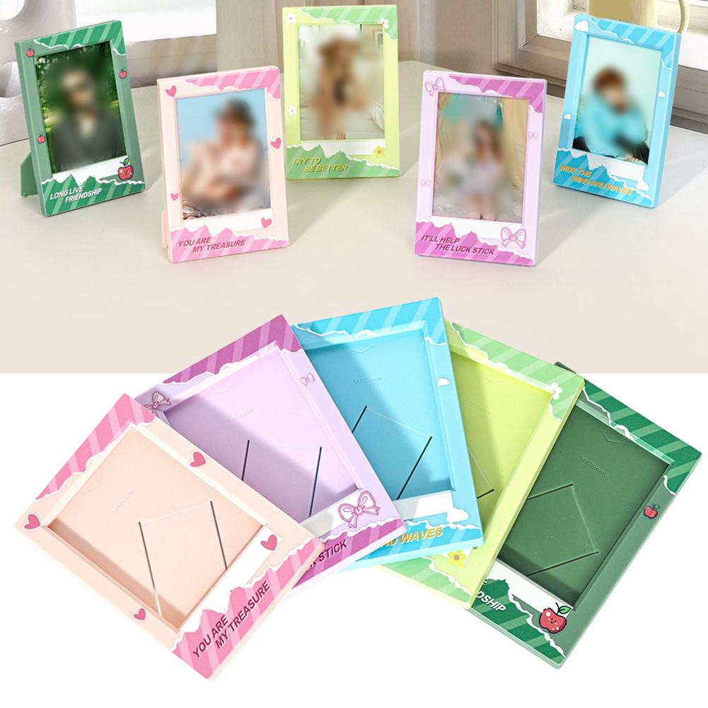 5pcs Vertical Photo Frame For 3-Inch Photos Reusable Resin Design With Vibrant Colors, Portrait Or Landscape Display
