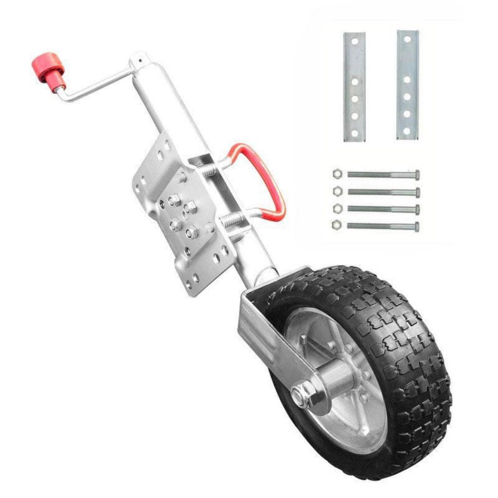 Trailer Support Wheel with Bracket Heavy-Duty Jack Rust-Resistant