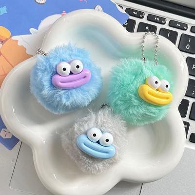 Portachiavi Carino Divertente Bocca a Salsiccia Cartone Animato Peluche Bambola Coppia Portachiavi Ciondoli per Zaino Ciondolo Decorazione Borsa Auto Regalo di Natale