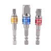 3PCS 1/4" 3/8" 1/2" Drive Socket Adapter Set High Speed Nut Driver Multi-Color Impact Grade Socket Adapter 1/4 Inch Hex Shank