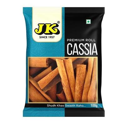 JK Cassia Hele Biologische Kaneelbast Dalchini Stok 100g (Verpakking van 1) - Kwalitatieve, Natuurlijke Kaneelstokjes voor Koken, Bakken, Thee en Gezondheidsvoordelen