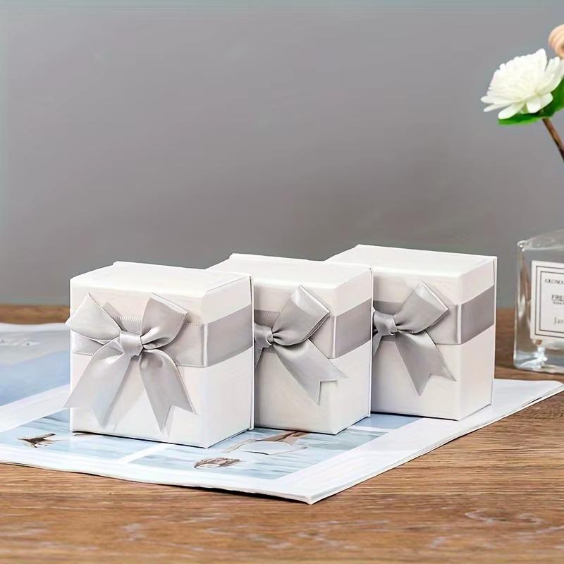 24pcs Bow Jewelry Boxes Necklaces Earring and Ring Jewelrys Display Case Cardboard Storage Box Valentine's Day Jewelry Packaging