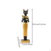 Estatua de Diosa Gato Resina Bastet Negra y Figura de Bast para Coleccionistas, Historia, Estantería,