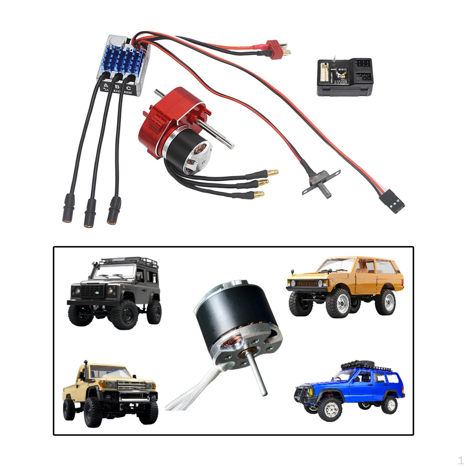 

Brushless Gearbox ESC Combo Motor Upgrade Kit Repairing RC Accessories 2 Channel Receiver червоний