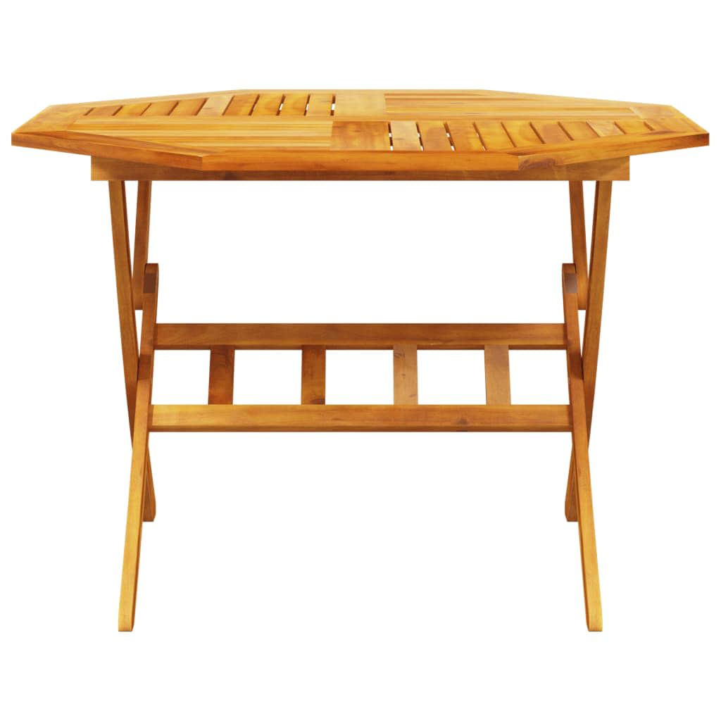 Garden Dining Set 5 Pcs Brown Solid Acacia Wood