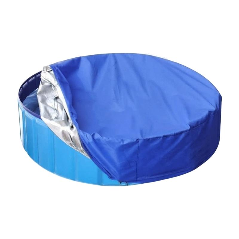 Heavy Duty 182CM Round Pool Cover Heavy Duty Waterproof Round Pool Cover for Above Ground Pool Windproof Rope