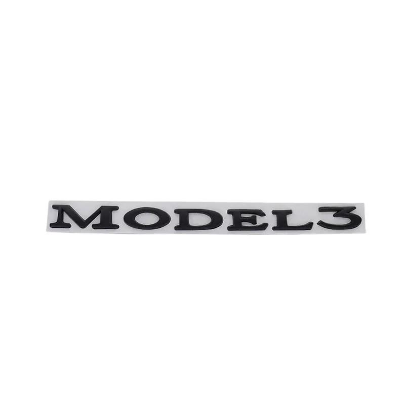 

3D Premium for MODEL3 MODEL 3 car Engine Hood Fender trunk Tail Rear Bonnet Nameplate Decal Badge Emblem Sticker for tesla чёрный