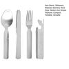 Stainless Steel Tableware Set 3-in-1 Knife Fork Spoon Foldable Student Dormitory Utensils Portable Office Lunch Cutlery Set for Camping Travel