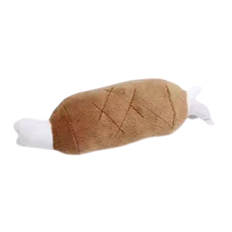 Food Dog Simulation Sound Plush Toy Pet Accessories Teeth Grinding Play Gift