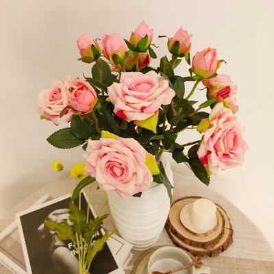 1/3PCS Artificial Flowers Big Silk Roses Home Room Vase Outdoor Garden Wedding Bridal Bouquet Table Decoration Diy Gift Festival