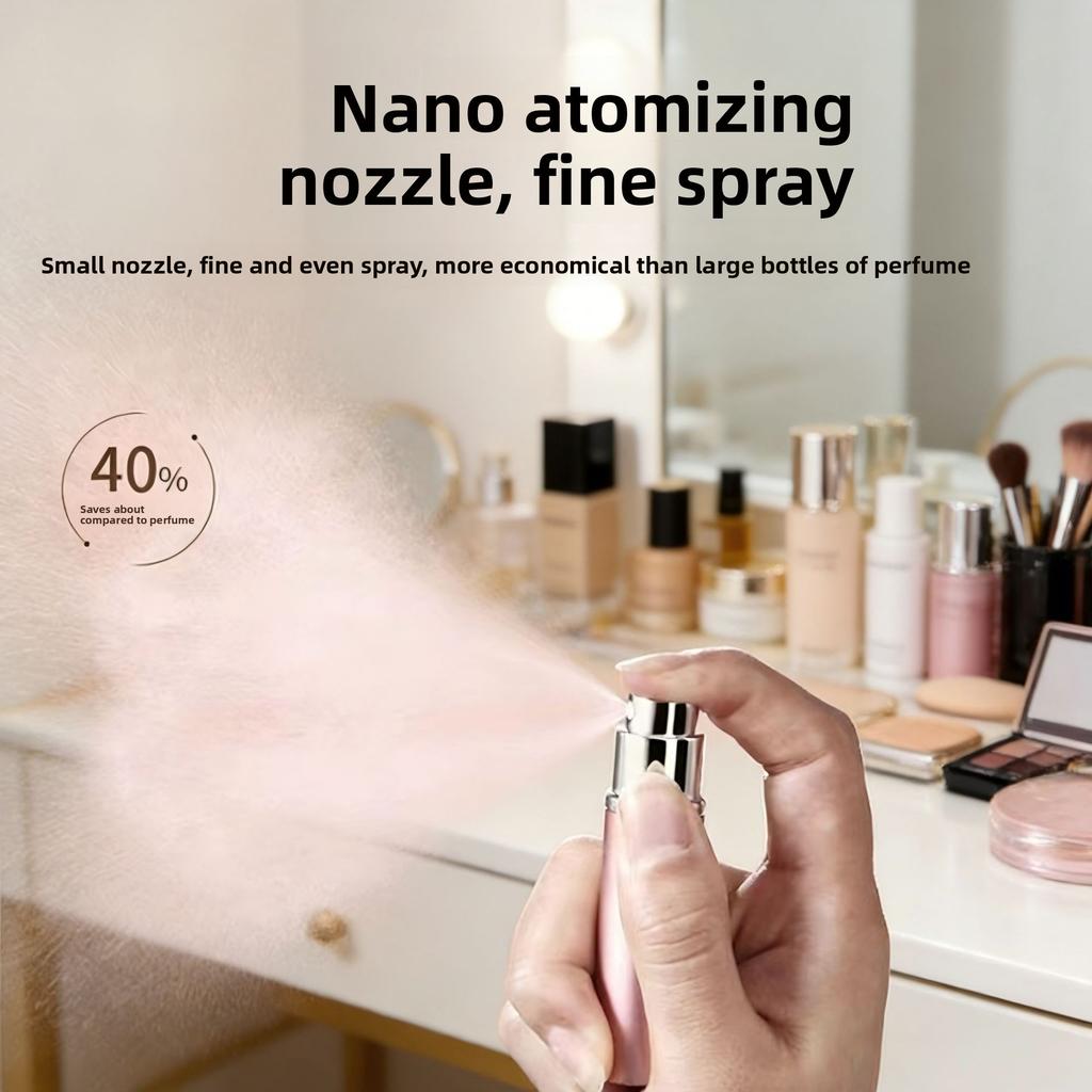 Portable 5ml Perfume Sub-bottling Press Small Window Self-pumping Spray Bottle Bottom Straight Into Travel Perfume Bottle