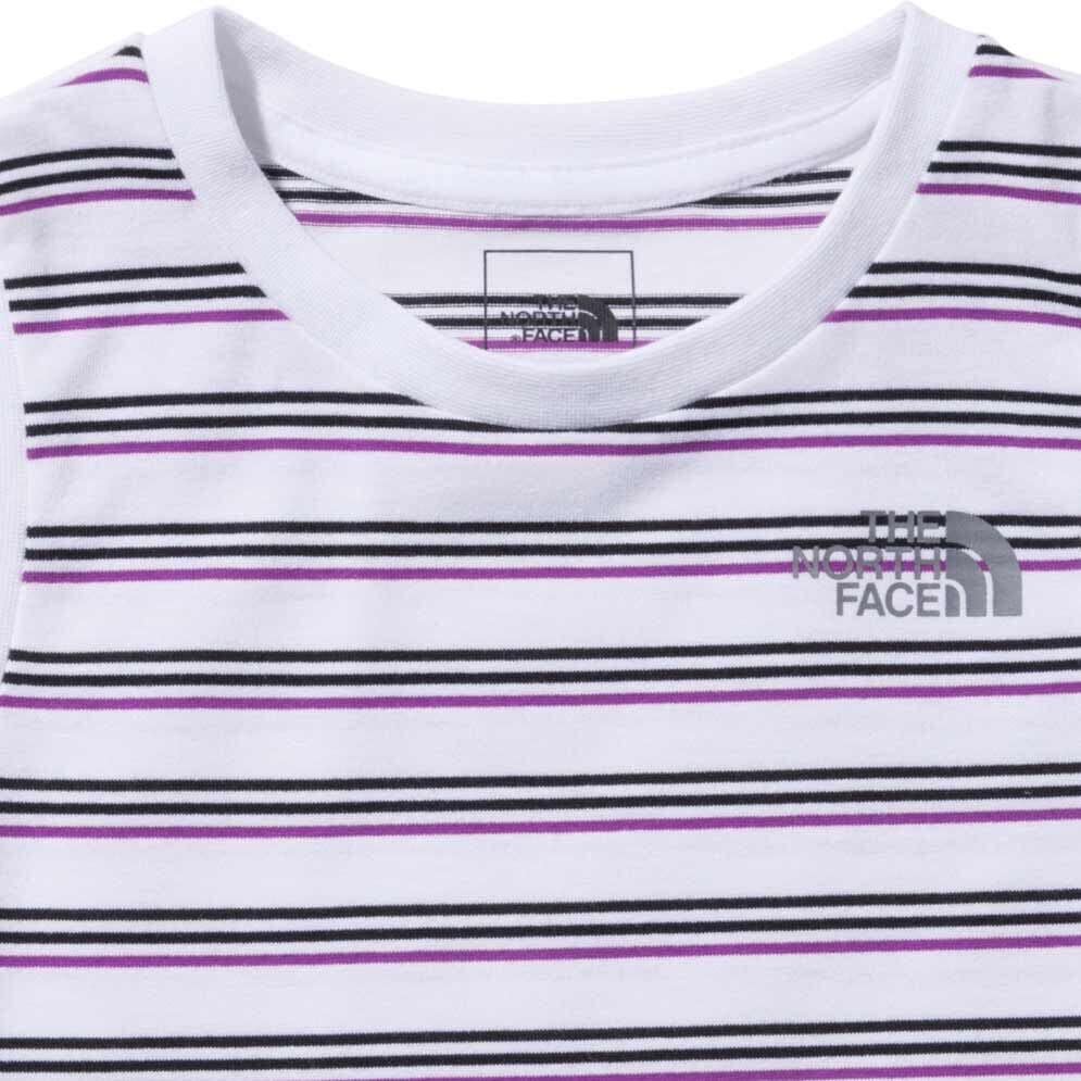 The North Face Striped UV Size 140 Girls' Tank, Moisture-Wicking, Quick-Drying, Protection, Anti-Static, White,