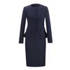 Treuroman Women's Round Neck Business Suit Set