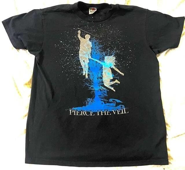 2008 2009 Pierce The Veil band basic black Graphic T shirt vtg Reprint Unisex T-Shirt XXXXL