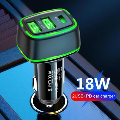 Încărcător Auto Încărcare Rapidă Qc3.0+pd18w Unul Cu Trei Tip-c Încărcător Auto Brichetă Pentru Iphone Samsung Huawei