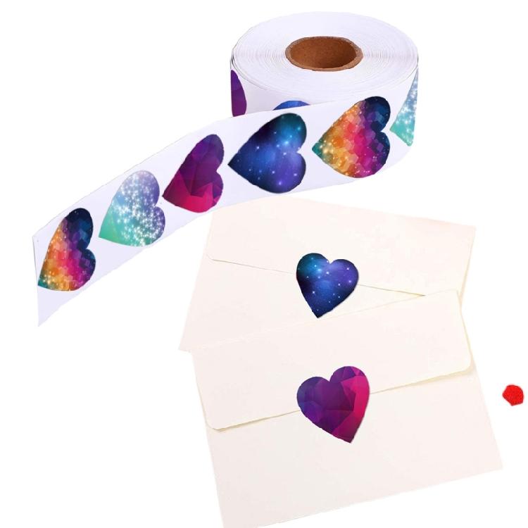 500Pcs Heart Shape Sticker Wrapping Labels 25mm Valentines Sealing Sticker for Envelopes Box Valentines Cards Packaging