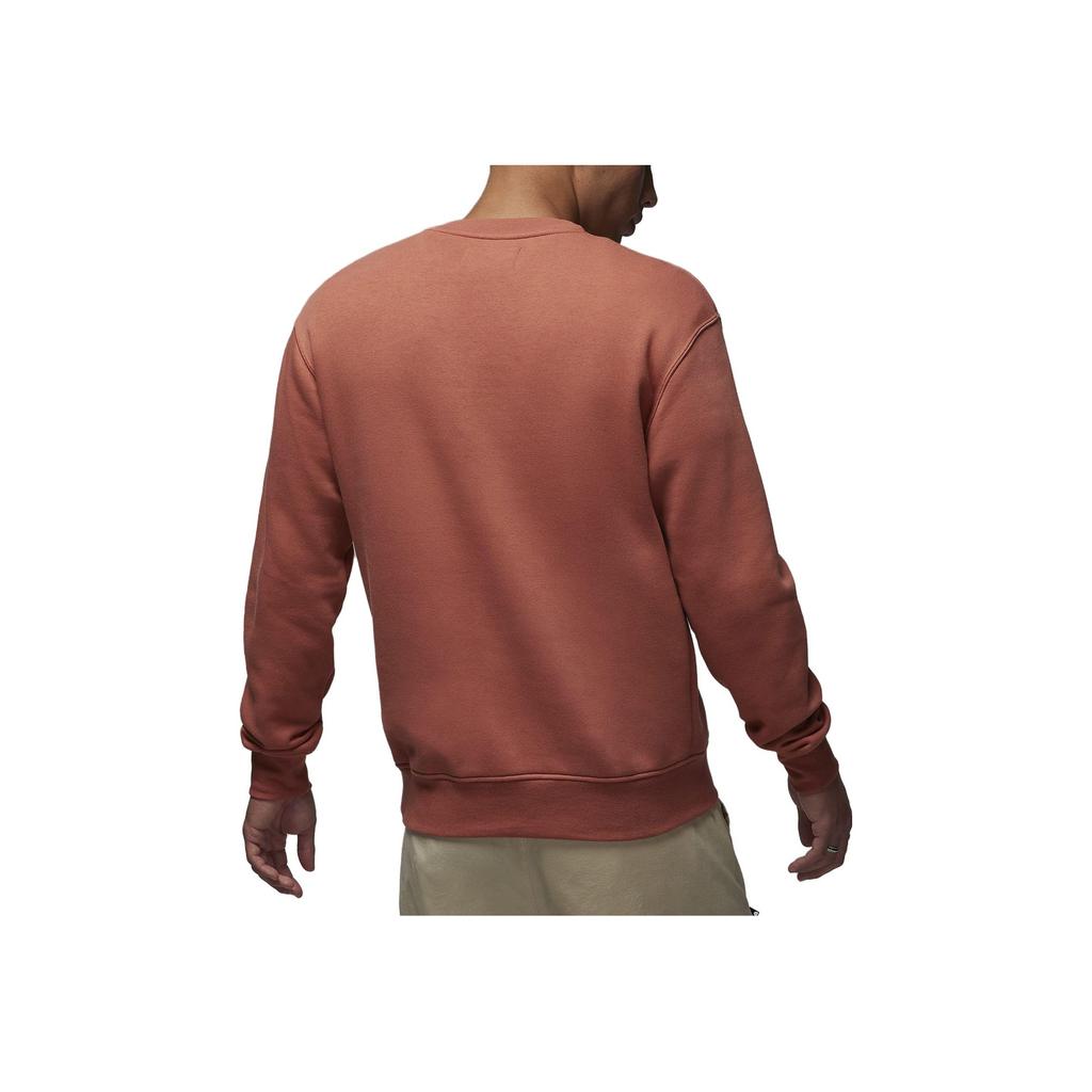 Jordan Logo Print Fleece-Lined Loose Fit Crewneck Sweatshirt Men Tops Orange FJ7777-810