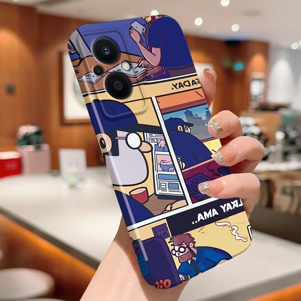 All-inclusive Film Handyhülle Cartoon Mode Design Hartschale Vollabdeckung Kameraschutzhülle für OPPO A60 A96 Reno12 Realme C53 C75