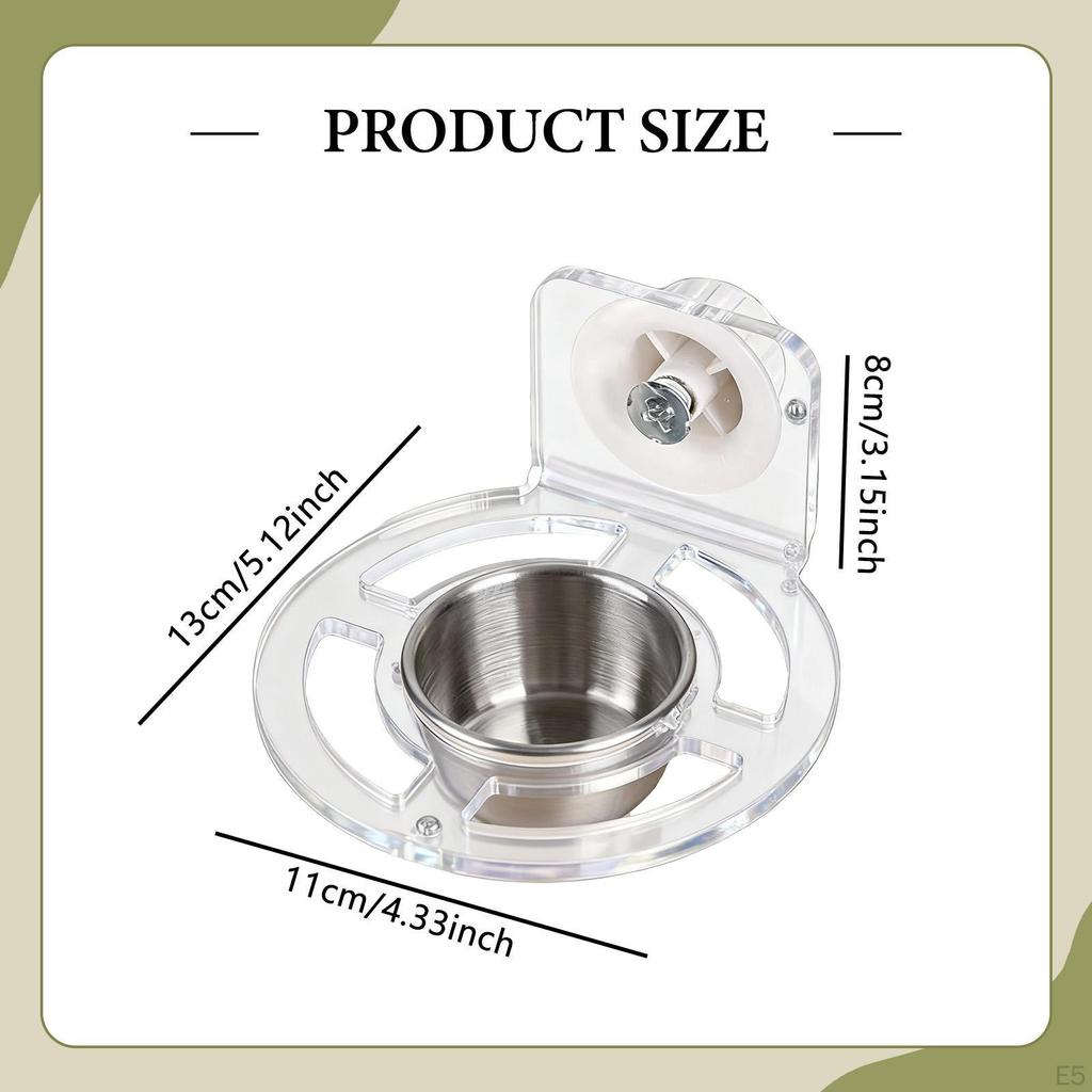Bird Feeder for Cage Accessories Clear Easy To Clean Portable Acrylic Parakeet Food