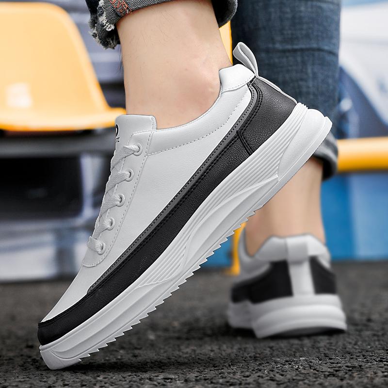 Spring and autumn men's shoes new men's casual leather shoes breathable sports skateboard shoes fashion small white tide shoes