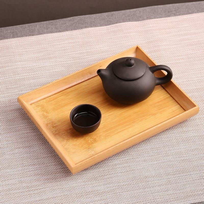 Rectangular Bamboo Wooden Tray Tea Cup Trays Tableware Food Tray Storage Tray for Kitchen Party Tea Bar Kitchenware
