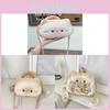 Bear Plush Crossbody Bag With Nylon Interior For Travel And Commuting