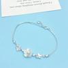 Elegant S925 Sterling Silver Butterfly & Flower Bracelet - Simple, Stylish, and Versatile Design