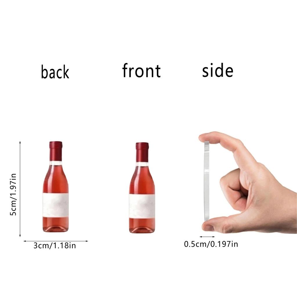 1 PC 2D Red Wine Christmas Tree Decoration Acrylic Pendant