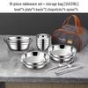 Hanyou 316L Stainless Steel 18-Piece Dinnerware Set