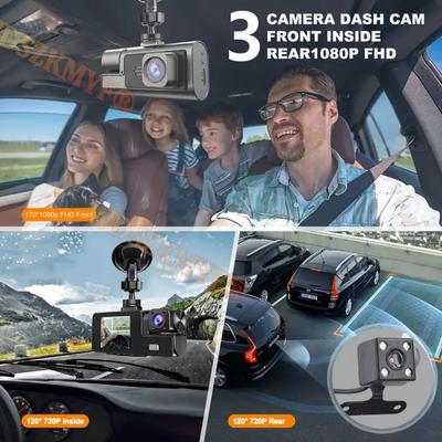 FHD 1080P Dash Cam For Cars WIFI 2/3 Channels Car DVR Driving Recorder 170° Wide Angle Loop Recording Night Vision G-Sensor