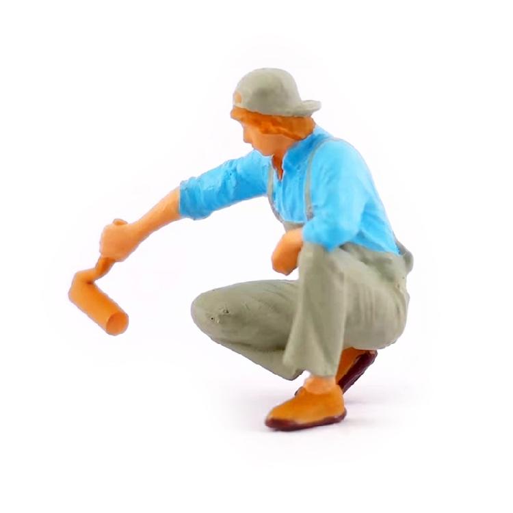 Construction Worker Set Adds Charm To Dioramas And Shelf Displays Resin Handmade Workmen Figurines For Craft Projects