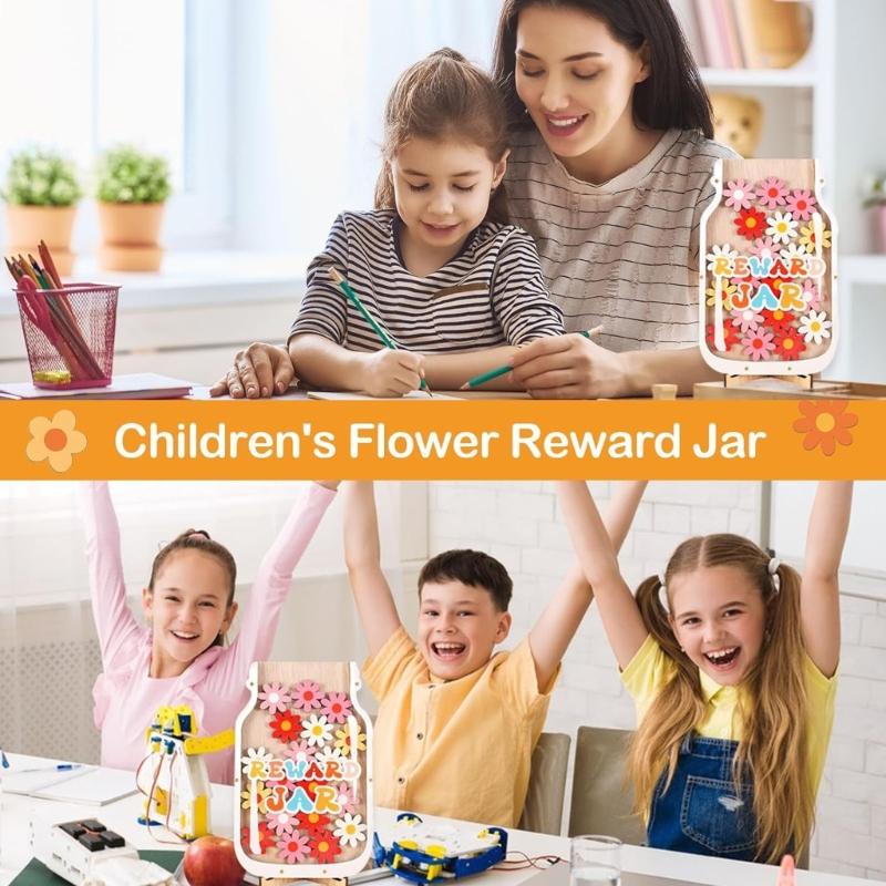 Punch Needle Embroidery Set With 6 Florals Coasters Pattern and Reusable Tool for Child Adults