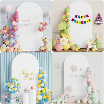5FT 65x150cm U-Shape Backdrop Arch Frame Stand Elastic Cover for Wedding Ceremony Birthday Party