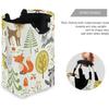 Laundry Hamper Bucket Cute Woodland Animals Trees Mushrooms Berries Collapses Laundry Basket Washing Bin for Home Organizer Nursery Storage Baby
