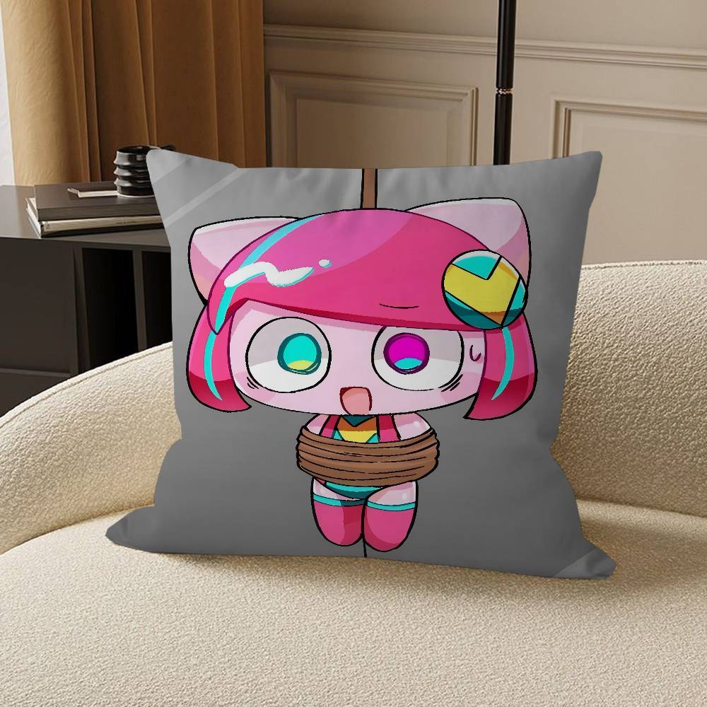 Poyoroid Kissenbezüge Cartoon Sofa Dekorative Zuhause Doppelseitiger Druck Kurzplüsch Niedlicher Kissenbezug