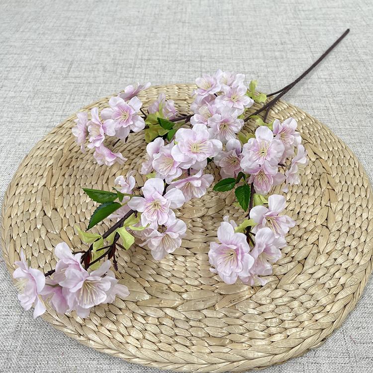 One Silk Artificial Cherry Blossom Branch More Flower Heads 67cm for Wedding Sakura Tree Decoration