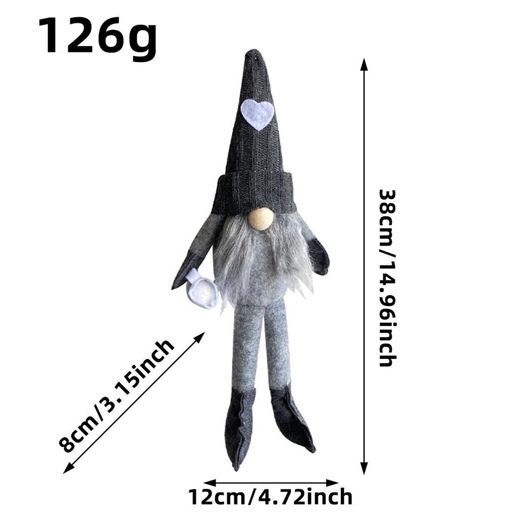 Cross-Border Knitted High-Hat Doll with Hanging Legs - Hand-Grind Coffee Christmas Plush Decoration