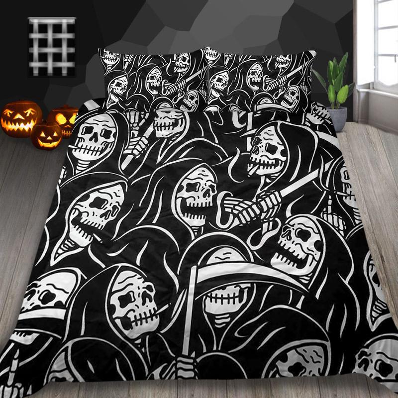Halloweenská domácí sada povlečení s dýňovým vzorem lampy povlak na přikrývku a povlak na polštář 2/3 plné velikosti pratelné pohodlné povlečení
