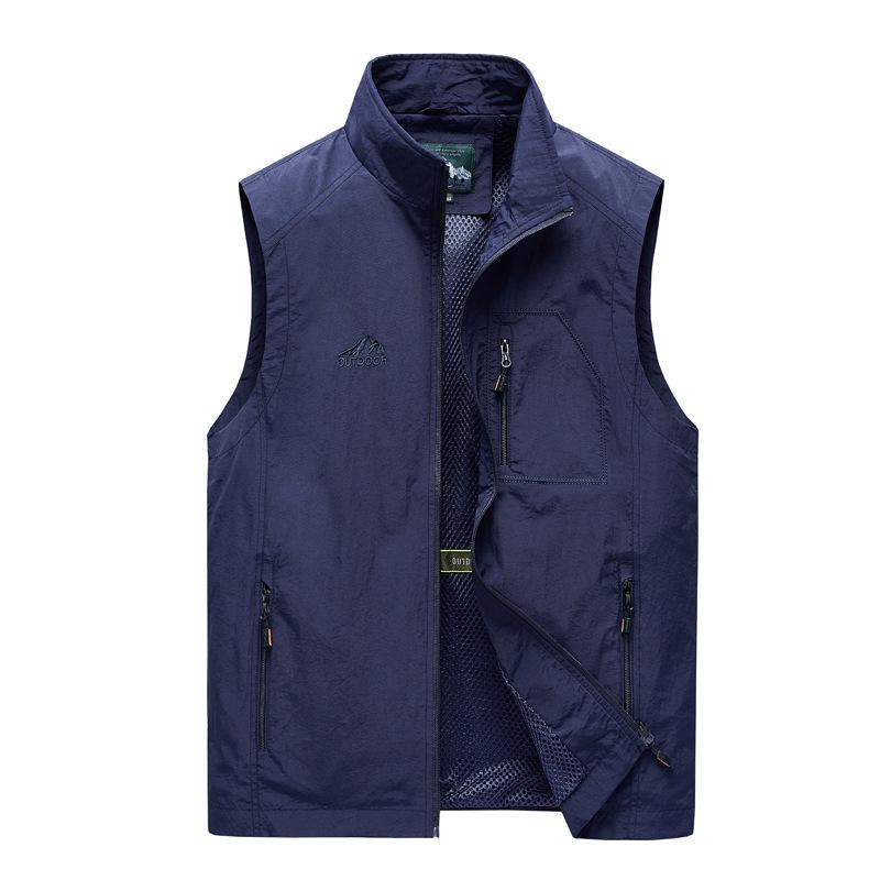 Gilet Estivo Nuovo da Uomo Casual Largo Multi-tasche Gilet Gilet Taglia Grande Giacca Gilet Uomo