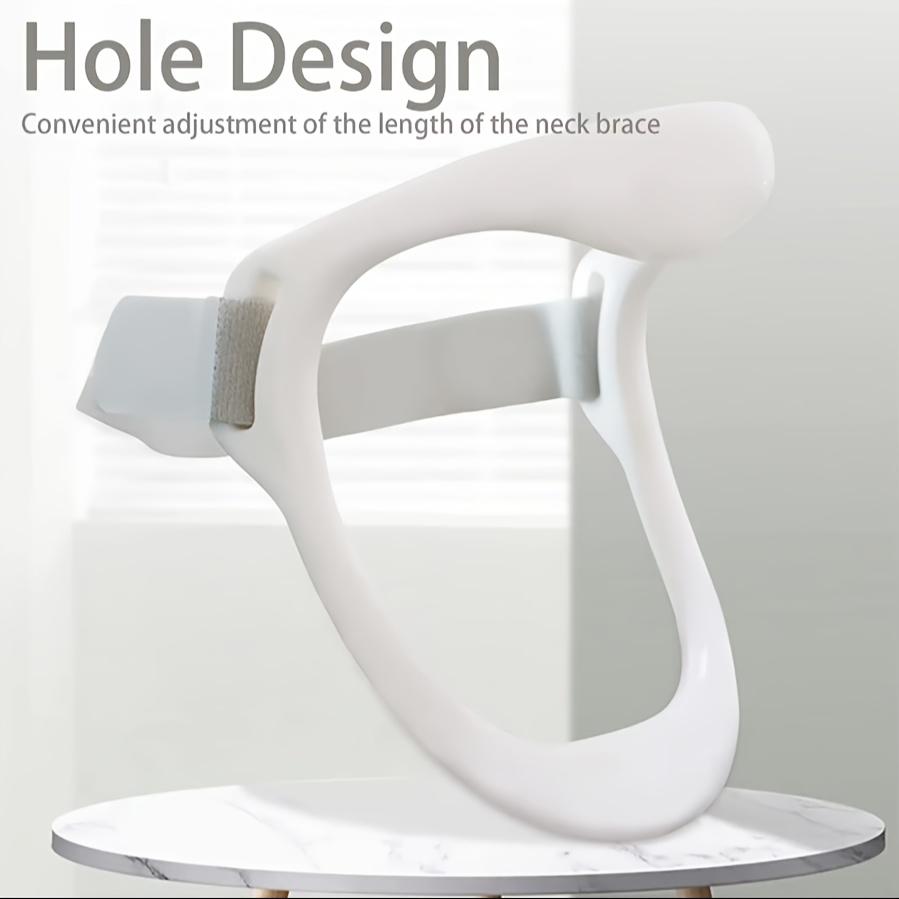 1 Stück Ergonomische Nackenstütze | Verstellbare Unterstützung für Büro-/Bildschirmarbeit - Atmungsaktiver Haltungskorrektor mit Schulterausrichtung, Weiß