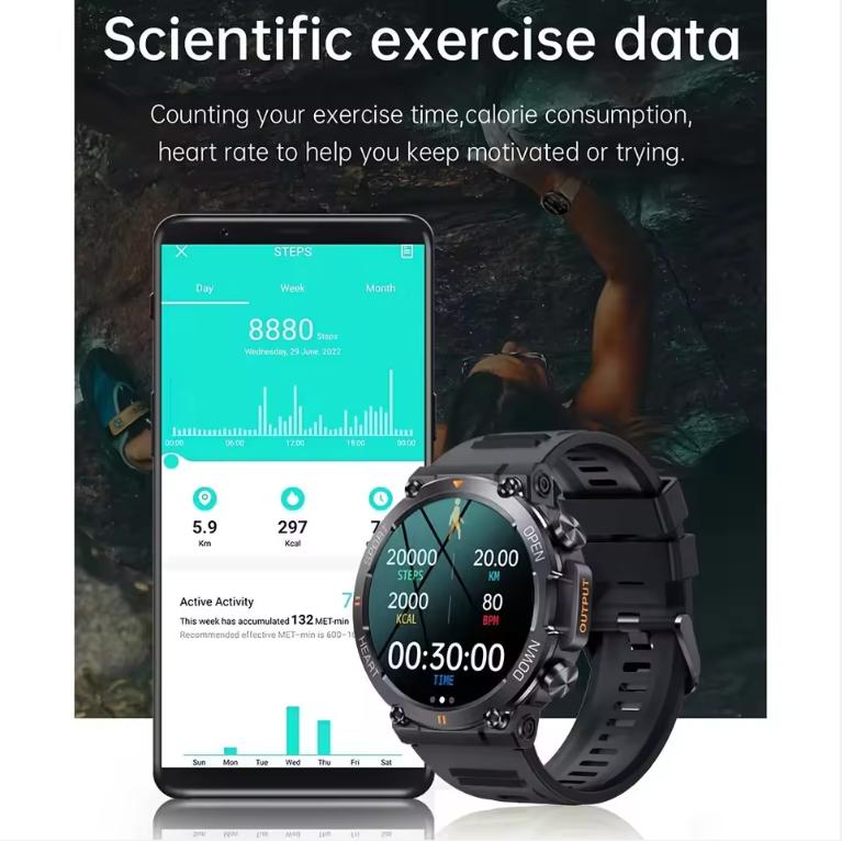 2025  K56Pro Smart Watch for Men Heart Rate Blood Bluetooth Sport 400mAh Long Standby 1.39 Inch 360*360 HD Screen Outdoors Smartwatch