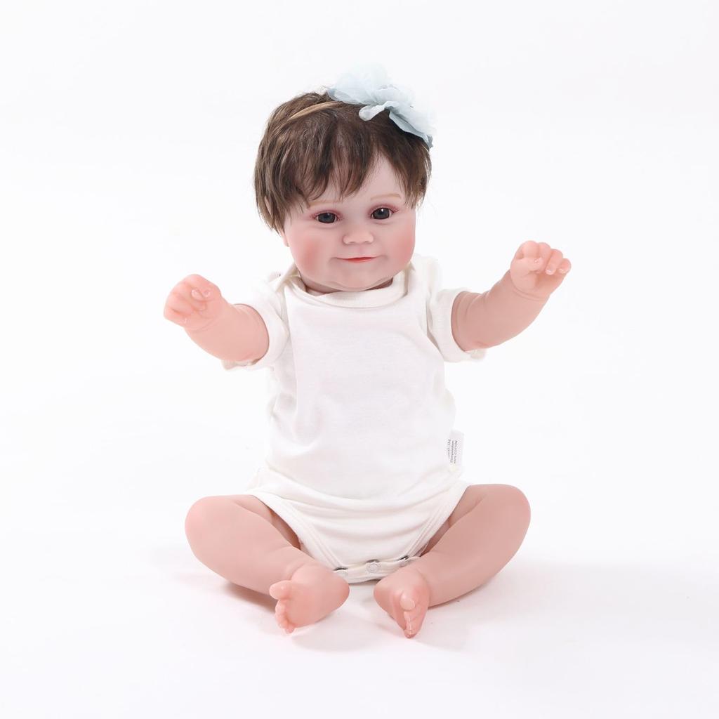 morytrade 45cm Reborn Baby Doll, Soft Material, Bathing and Care, Childcare Practice (Bright Eyes)