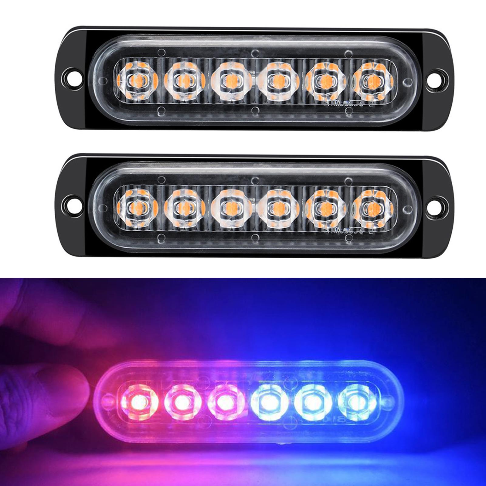 2gab 12-24V LED strobo brīdinājuma gaismas