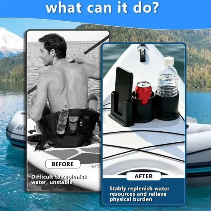 Kayak Cup Holder Perfect Gift for Kayak Lovers Multifunctional Paddleboard Drink Phone Mount for Outdoor Boating Surfing