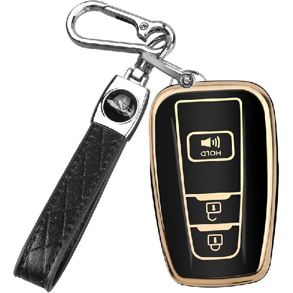 Für Toyota 4Runner Schlüsselanhängerhülle Mit Schlüsselring Kompatibel Mit 2016-2024 RAV4 Camry Prius Prado Highlander Avalon