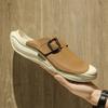 Fashion Slides Half Flat Outdoor Designer Luxury Men's Shoe Y2k Elegant Low Price Cheap Shoes Liquidation Summer Sale Male Slipper Brown