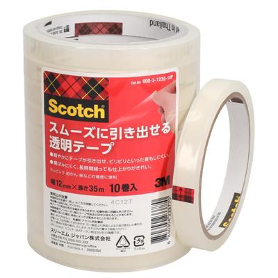 3M Scotch Smooth Pull Out permatoma juosta 12mm x 35m 10 ritinėlių pakuotė 600-3-1235-10P