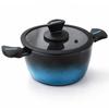 MARE Faitout Induction en Acier Forgé 20 cm, Antiadhésif sans PFOA, Tous Feux Briebe Mare Bleu